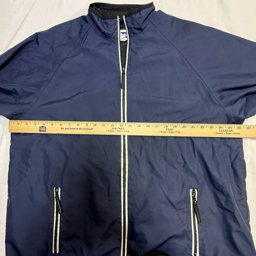 Old Navy Men's Navy Blue Lined Windbreaker Jacket Size XL Full Zip Pockets Notes